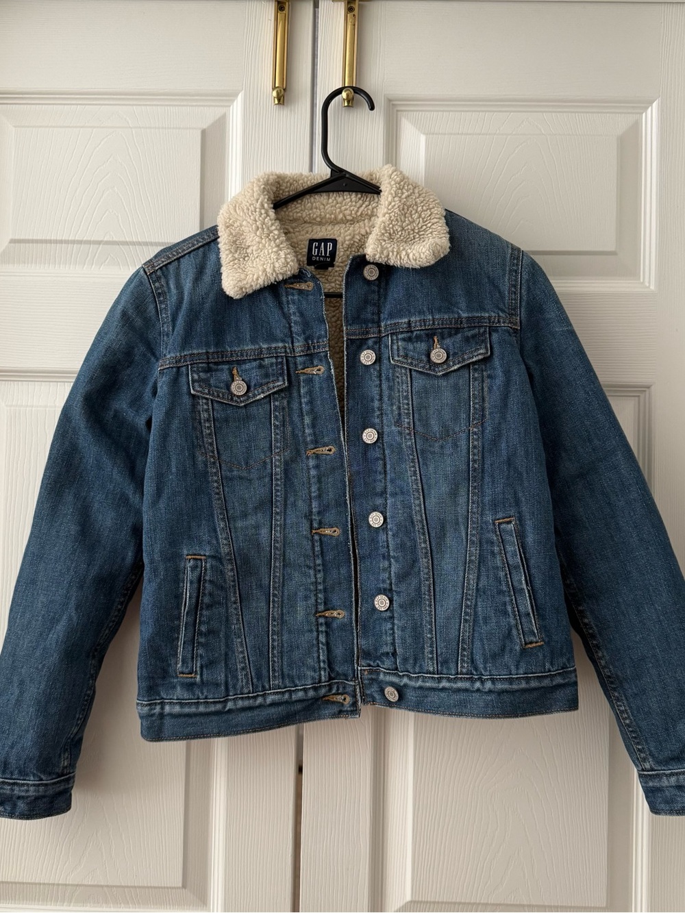 GAP Blue Denim Sherpa Jacket